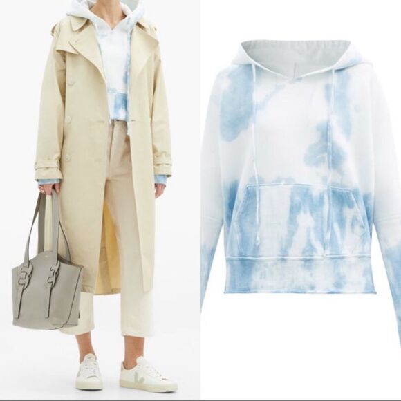 NILI LOTAN Janie tie-dyed cotton-jersey hooded sweatshirt - Picture 1 of 13
